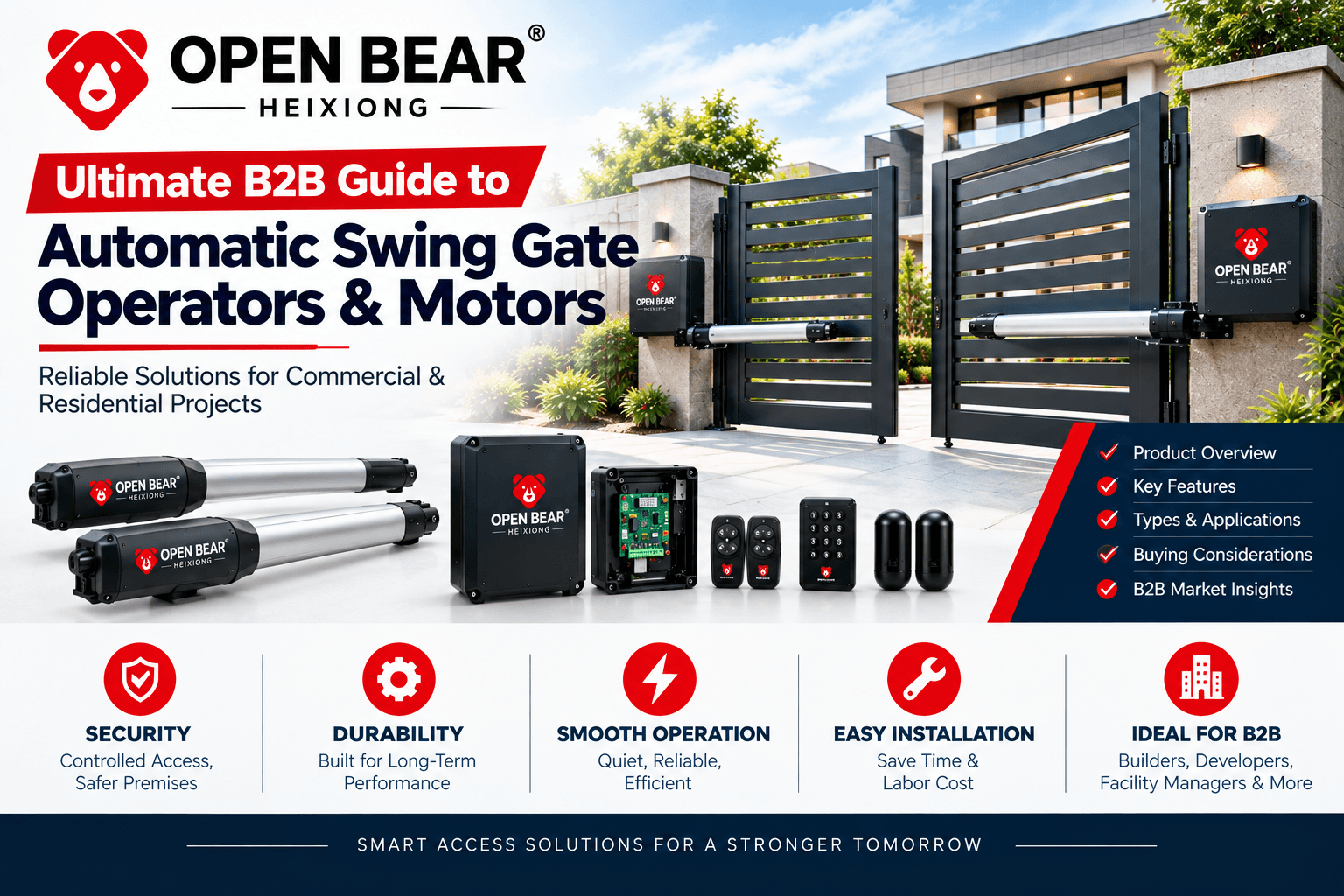 Ultimate B2B Guide to Automatic Swing Gate Operators & Motors