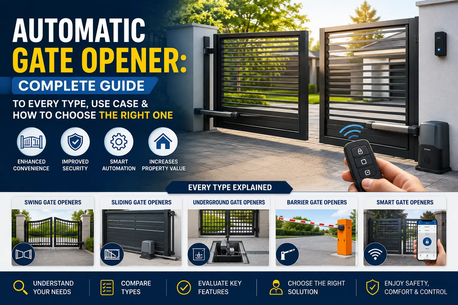 Automatic Gate Opener: Complete Guide to Every Type, Use Case & How to Choose the Right One