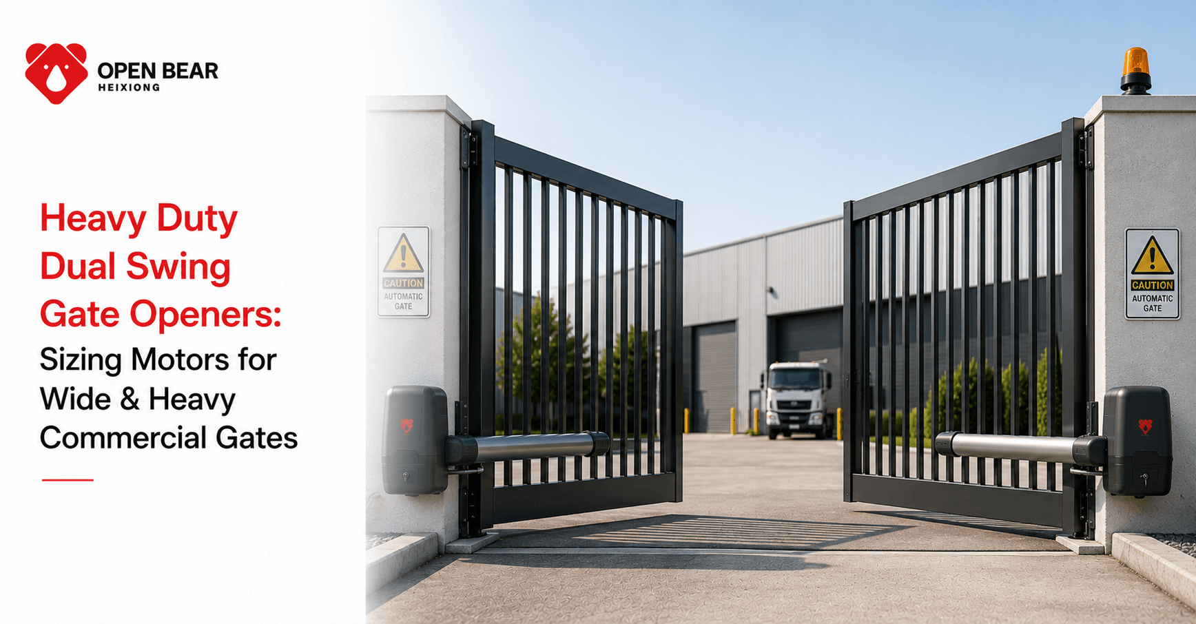 Heavy Duty Dual Swing Gate Openers: Sizing Motors for Wide & Heavy Commercial Gates