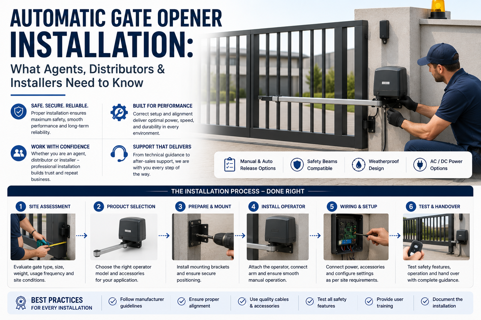 Automatic Gate Opener Installation: What Agents, Distributors & Installers Need to Know