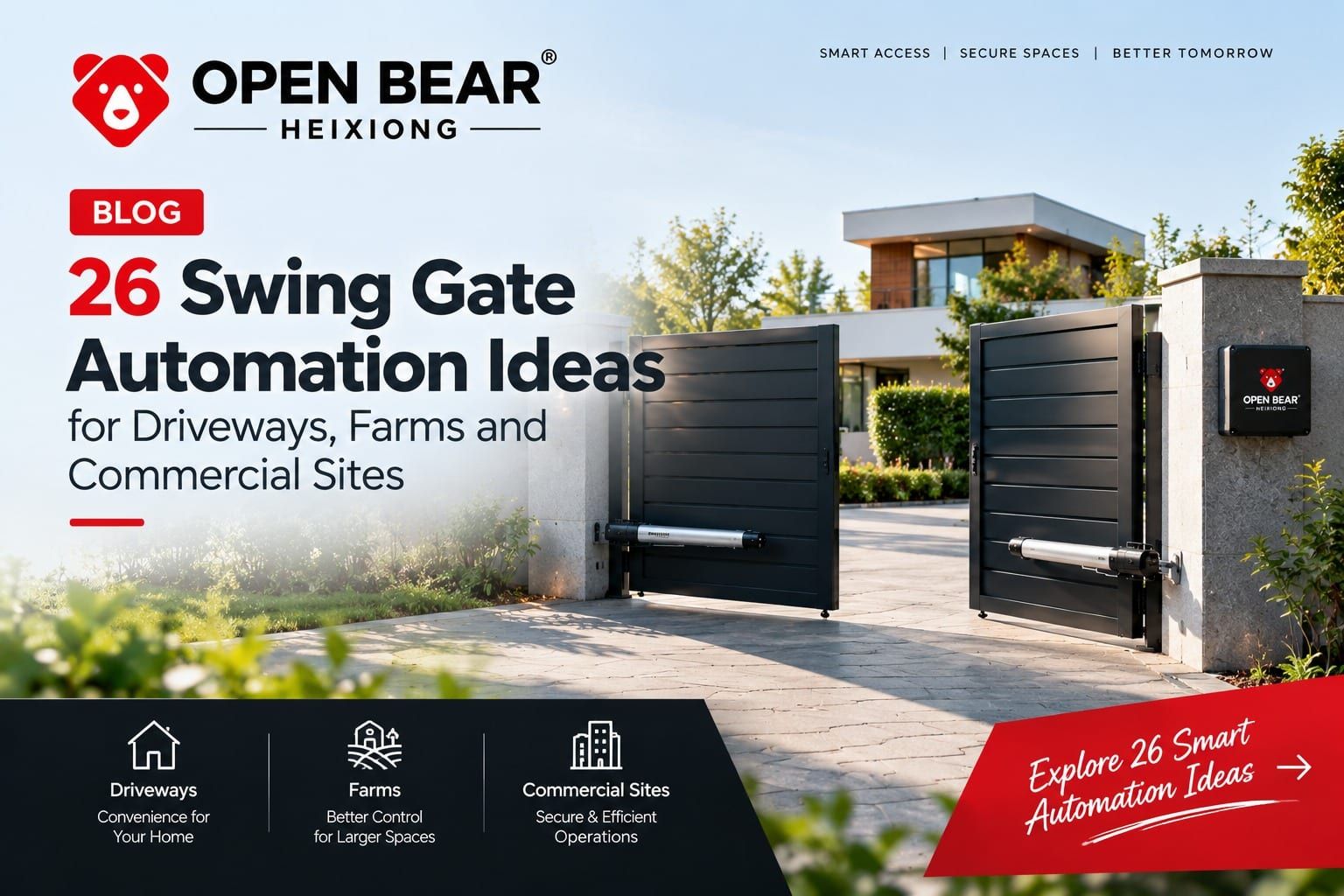 26 Swing Gate Automation Ideas for Driveways, Farms and Commercial Sites