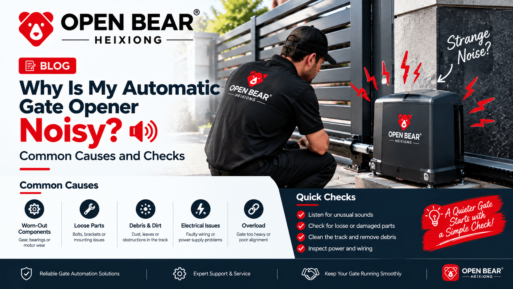 Why Is My Automatic Gate Opener Noisy? Common Causes and Checks