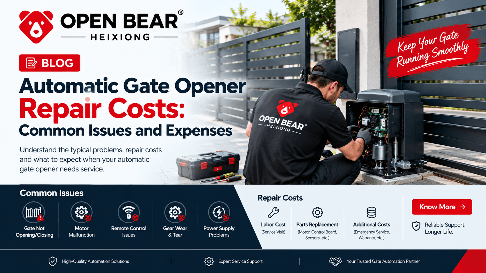 Automatic Gate Opener Repair Costs: Common Issues and Expenses
